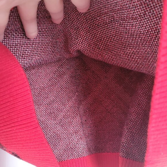 Charter Club Red Black White Plaid Crew Neck Long Sleeve Pullover Sweater Small - Picture 8 of 12